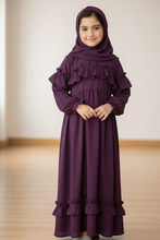 Royal Plum kids Abaya