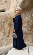 Classic Navy Blue Kids Abaya