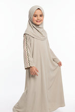 Safaa Navy Floral Trim Abaya