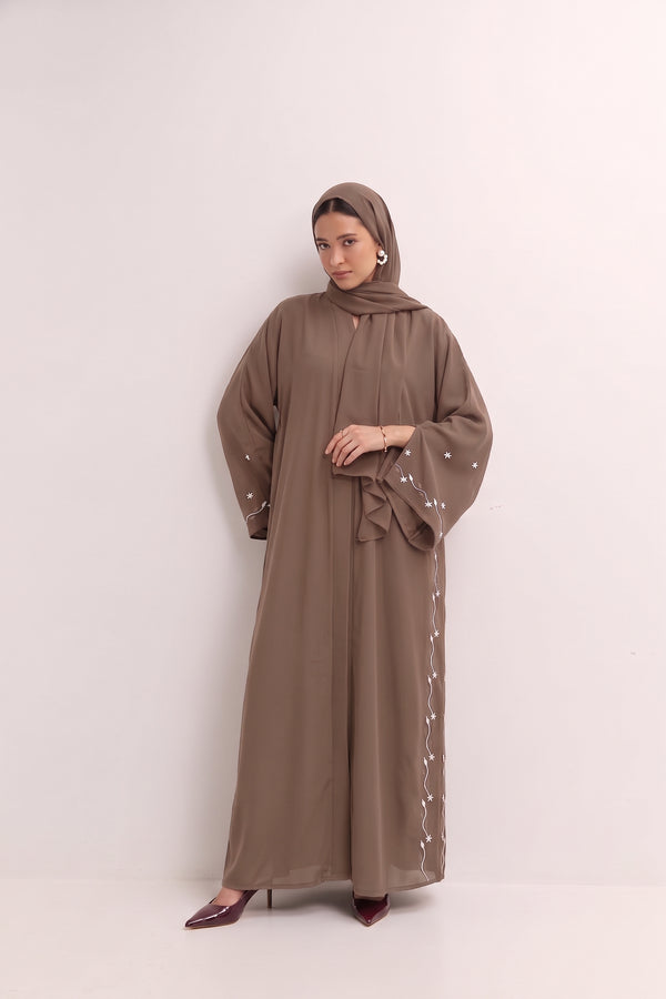 Mocha Elegance women abaya
