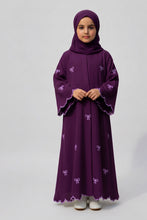 kids bow abaya+ ghera cutwork
