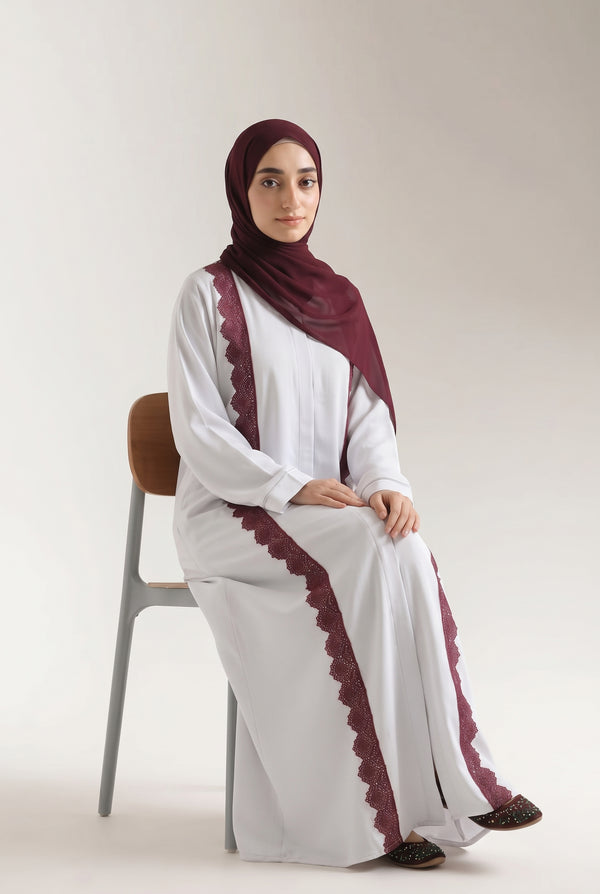 Trim Lace Abaya