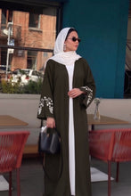 Floral Elegance Mehroon Embroided Abaya.- 60