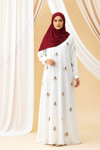 Ivory Fern Embroidered Abaya
