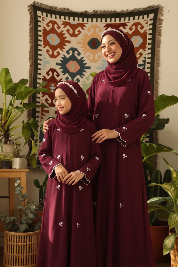 Flower Style Mommy And me Abaya set