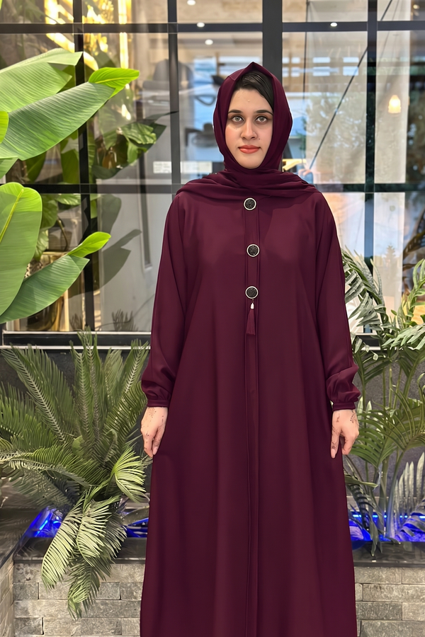 *3 button sophistication abaya