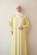 Butter yellow 2pc Abaya