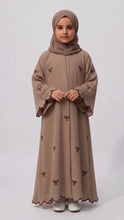 kids bow abaya+ ghera cutwork
