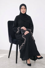 Black Sleeves Embroidery Abaya
