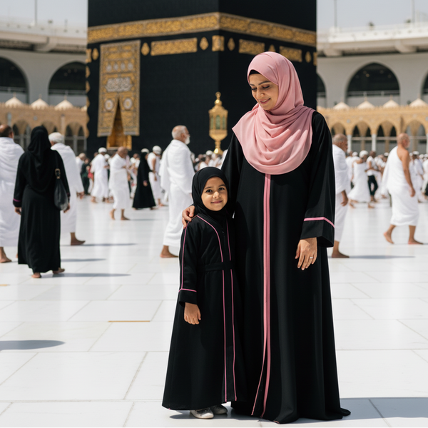 Blush Bloom abaya set