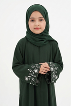 Olive green kids classic abaya