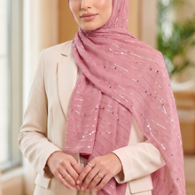*Sequin stripe hijab