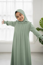 light pistachio  Kids Abaya