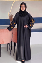 Kids Sunflower Embroided Abaya