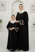 Zigzag embroidery  Mommy And Me Abaya