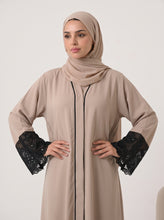 Black Patch Work Abaya