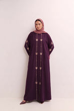 Embroidered Maroon Abaya