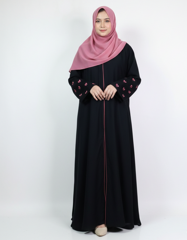 Blush Bow Abaya