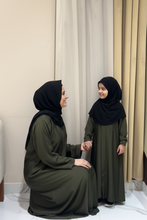 olive bloom Mommy And Me Abaya