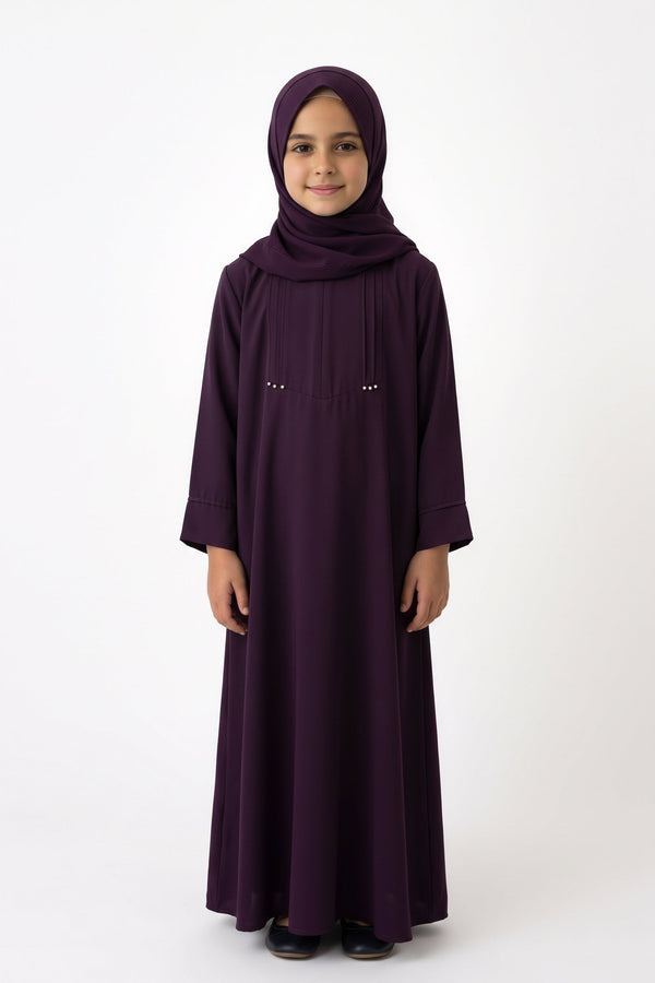 kids basic platted Abaya