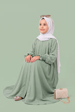 Ballon pearl sleeves kids abaya