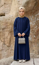 Classic Navy Blue Kids Abaya
