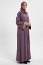 Floral Touch cuff Embroidery Abaya