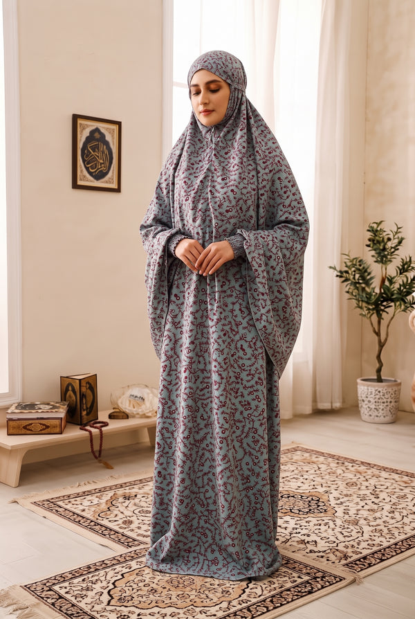 Printed Namaz Chadar Grey (Adult)