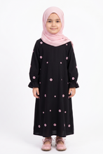 Black Petal kids abaya