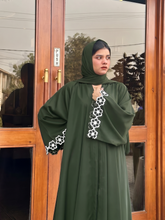 Flower embroidery abaya