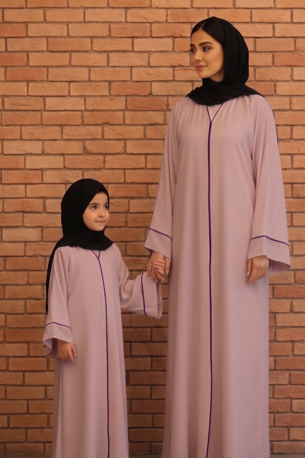 Crystal White Abaya Mommy & Me Abaya Set
