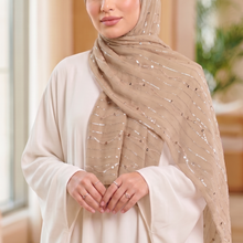 *Sequin stripe hijab
