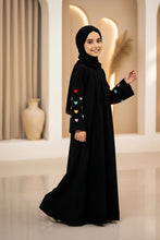 kids Multi Color sleeves heartline abaya