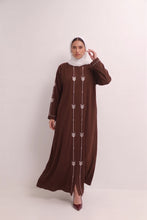 Embroidered Maroon Abaya