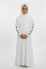 Petal Line Embroidery Kids Abaya