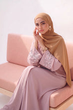 Olive Green Leaf SleeveEmbroidery Abaya