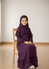 Royal Plum kids Abaya