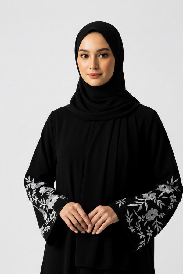 Threaded Veil Abaya