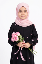 Black Petal kids abaya