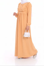 Peach Frill Abaya
