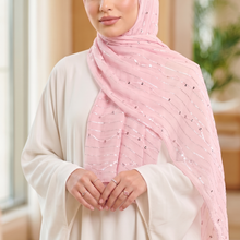 *Sequin stripe hijab