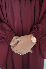 Maroon Button-Down Abaya