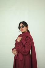 Maroon Button-Down Abaya-98