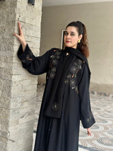 Black Multi colour  Embroidered Abaya-58