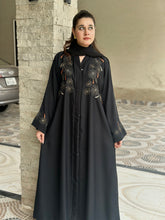 Black Multi colour  Embroidered Abaya-58