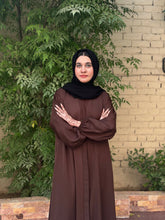 Hina Front Open Abaya (Choclate Brown) 07