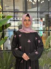 Ebony Bow Embroidered Abaya-79