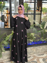Ebony Bow Embroidered Abaya-79
