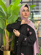 Ebony Bow Embroidered Abaya-79