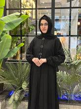 Regal Noir Brown Abaya – 3 Button Sophistication 88,89,90